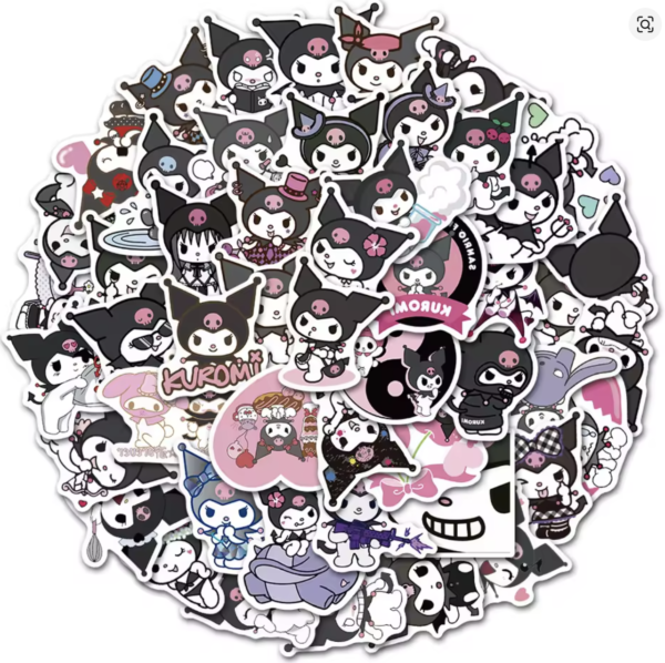 Adesivos Kuromi - pacote com 40 unidades